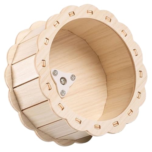 DINHEAROM Holz Hamsterrad Für Kleine Haustiere Leiser Stabiler Spielzeug-Lauftrainer Für Hamster Zwerghamster Gerbils Und Igel Für Interaktives Spielen Und Training DINHEAROM Holz Hamsterrad Für Kleine Haustiere Leiser Stabiler Spielzeug-Lauftrainer Für Hamster Zwerghamster Gerbils Und Igel Für Interaktives Spielen Und Training von DINHEAROM