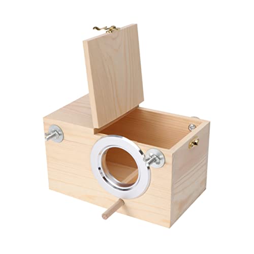DINHEAROM Outdoor Papageien Zuchtbox Aus Massivem Holz Klappbares Vogelhaus Für Garten Und Terrasse Geeignet Für Wellensittiche Und Andere Vögel Rustikales Design Und Rostfrei DINHEAROM Outdoor Papageien Zuchtbox Aus Massivem Holz Klappbares Vogelhaus Für Garten Und Terrasse Geeignet Für Wellensittiche Und Andere Vögel Rustikales Design Und Rostfrei von DINHEAROM