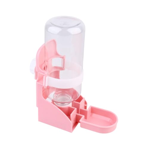 DINHEAROM Hund Haustier Wasserflasche Hamster trinkflasche nager trinkflasche Tier Trinkflasche Hundekiste Wasserflasche Hundewasserspender tragbar Automatisches Trinken von Haustieren Rosa von DINHEAROM