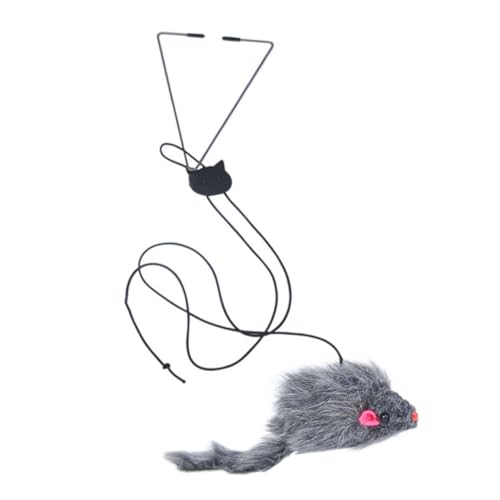 DINHEAROM Hängendes Interaktives Katzenspielzeug für Kätzchen Verschleißfestes Kätzchen Teaser mit Spielzeugmaus Haustier Zubehör für Stundenlanges Spielen für Bewegung und Stressabbau DINHEAROM Hängendes Interaktives Katzenspielzeug für Kätzchen Verschleißfestes Kätzchen Teaser mit Spielzeugmaus Haustier Zubehör für Stundenlanges Spielen für Bewegung und Stressabbau von DINHEAROM