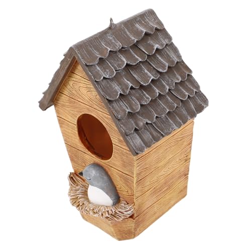 DINHEAROM Resin Vogelhaus Für Außenbereich Hochwertige Nistbox Aus Wetterfestem Material Für Gartendekoration Und Vogelnesting Kleine Leicht Aufzuhängen DINHEAROM Resin Vogelhaus Für Außenbereich Hochwertige Nistbox Aus Wetterfestem Material Für Gartendekoration Und Vogelnesting Kleine Leicht Aufzuhängen von DINHEAROM