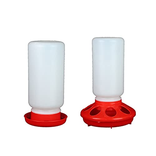 Chick Feeder Und Waterer Combo 1 Liter Hühnerfuttermittel 0 9 Liter Hühner Wasserer Vögel Geflügel Fütterungsausrüstung Rot von DINSOAVR