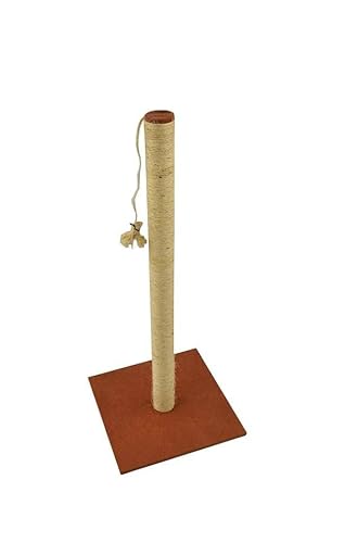 DIP-MAR - Kratzsäule - 82cm hoch, Braun | Kratzbaum für Katzen | Einfache Konstruktion - Stange mit Spielze | Kratzbaum Klein, Aktivitätskratzbäume von DIPMAR