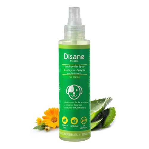 DISANE Natürliches Beruhigungsspray für Hunde |150ml| Lindert und verhindert Juckreiz| Repariert und schützt die Haut des Hundes |Spray Dogs Dermatitis, bei empfindlicher und allergischer Haut von DISANE