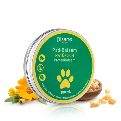 DISANE Natural Dog Pad Balm 100ml | Trockene, gereizte und entzündete Ballen | Befeuchtet, beruhigt und repariert Hundepfoten von DISANE