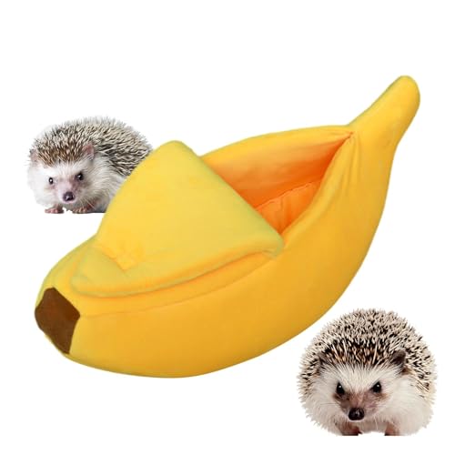 Bananenbett für Haustiere, gelbes Bett für Meerschweinchen, warmes Bett für Kleintiere, bequemes Bananenbett für Igel, bequemes Bananenbett, Winternest für Hamster, Chinchilla von DISPRA