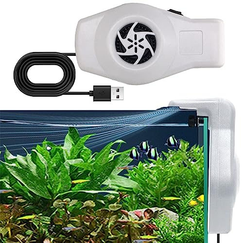 DISPRA Aquarium-Ventilator – USB-Fischtank-Kühler, rostfrei, leiser Kühler für Aquarien, Anti-Verblassen, Kühlventilator mit Clip für Salzwasser, Aquarien, Süßwasser, Reptilien von DISPRA