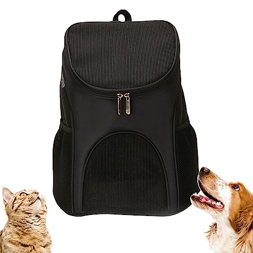 DISPRA Atmungsaktiver Katzenrucksack - Hundetragerucksack - Für kleine Hunde, tragbar, für Welpen, Reisen, stoßfest, breiter Schultergurt, Glatte Luft von DISPRA