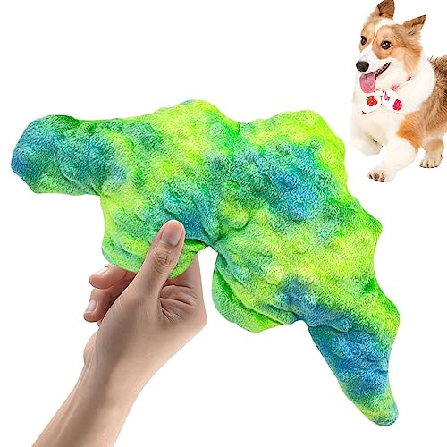 DISPRA Dino Plüschspielzeug für Haustiere – Pet Cat Dog Plushie Plüsch, Spielzeug für Hunde, quietschend, weich, Zubehör für Welpen, Dressur und Unterhaltung für Welpen von DISPRA