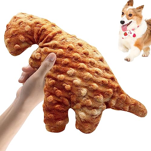 DISPRA Hundespielzeug aus Plüsch Dino – Pet Cat Dog Plushie Plüschbedarf – interaktives Spielzeug atmungsaktiv Kauspielzeug Hund für kleine mittelgroße Welpen Katzen Tiere von DISPRA