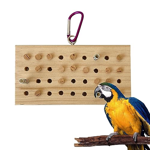 DISPRA Vogelfutterspielzeug – Spielzeug für Papageien, Klettern, Beißspielzeug, Holz-Tastaturspielzeug mit Metallhaken, Vogelkäfig-Zubehör für Nymphensittiche, Lovebird Unterhaltung und Training von DISPRA