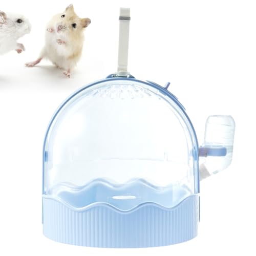 Hamstertrage Meerschweinchen Transportkäfig Hamster Reisekäfig mit Wasserflasche Kleintiertrage Vogeltrage Atmungsaktive Tragetasche für Eichhörnchen Hamster Outdoor von DISPRA