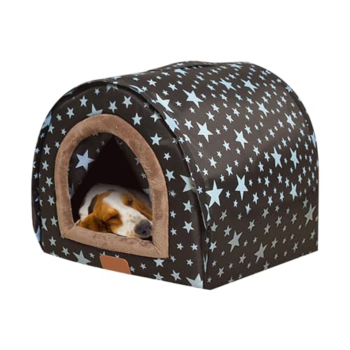 Hundehütte im Freien, Haustier-Winterhäuser, bequemes kaltes Wetter, Haustier-Winterhaus, warmes Outdoor-Hundebett-Häuser, wetterfest, Katzen, Hunde, Höhlenhaus für kleine Katze, Welpen, Kätzchen von DISPRA