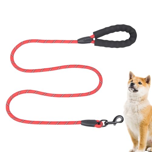 Hundeleine, einziehbare Hundeleine, bequeme 12,7 cm Hundeleine mit gepolstertem Griff, verstellbar, sicheres Hundekabel, Welpenleine, vielseitige Hundetrainingsleine zum Gehen, Laufen, Training und von DISPRA