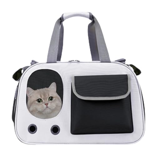 Katzen-Reisetasche, faltbare Haustier-Tragetasche, tragbare Katzentasche, Oxford-Tuch, mehrere Taschen, Hunde-Tragetasche, atmungsaktive Hundetragetasche, Stahldraht, Kielhalterung für Welpen, Katze, von DISPRA