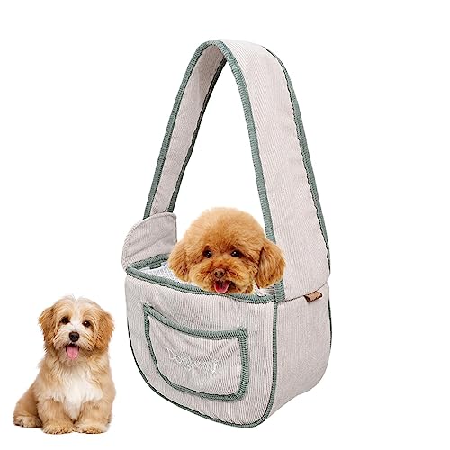 Puppy Sling Tragetuch, Hundetragetasche, atmungsaktives Netzgewebe, verstellbarer Gurt, weiche Hundetragetasche, Hände Reise Katzentrage, wasserdichte Haustiertragetasche für Hunde, Katzen, von DISPRA