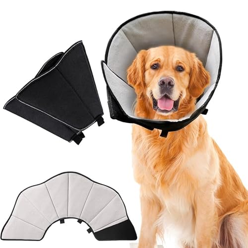 DITAIX Halskrause Hund Leckschutz Weich Trichter: Comfy Cone Schutzkragen Hund FüR Nach Op - Katzen Protection Collar Vorbeugung Von Biss-Und Leckwunden Verstellbar Halsband Hund Halskragen von DITAIX