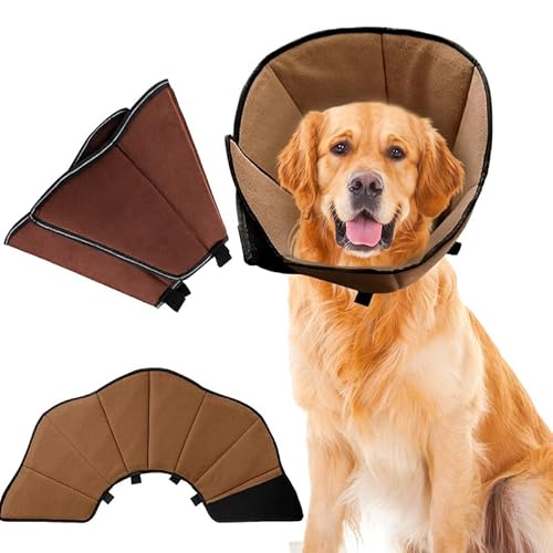 DITAIX Halskrause Hund Leckschutz Weich Trichter: Comfy Cone Schutzkragen Hund FüR Nach Op - Katzen Protection Collar Vorbeugung Von Biss-Und Leckwunden Verstellbar Halsband Hund Halskragen von DITAIX