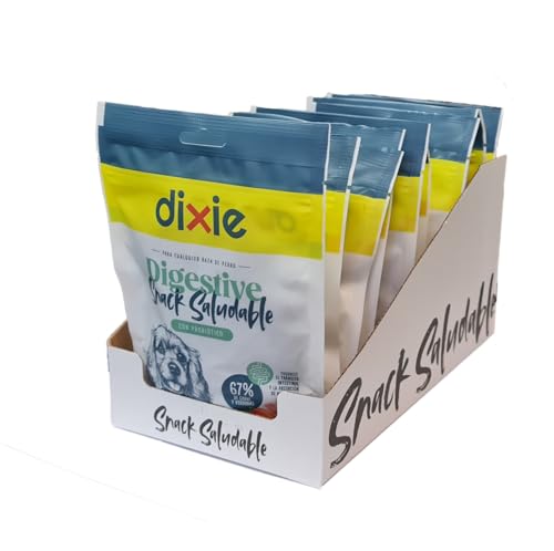 DIXIE Gesunde Snacks Digestive, 10 x 150 g, Snacks für Hunde, 67 % Fleisch und Gemüse, mit Probiotika, fördert den Darmverkehr, natürliche Inhaltsstoffe, für alle Arten von Hunden von DIXIE