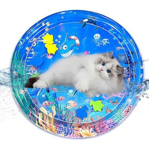 DIXIOUJAI Wassersensorische Spielmatte für Katzen, tragbare Katzenspielmatte, aqua mietz katzenmatte, spielmatte Katze, Katzen spielmatte Wasser,wasserspielzeug Katze,wassermatte für Katzen, (B) von DIXIOUJAI