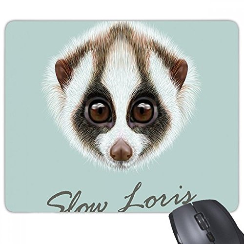 beatChong Big-Eyed Weiß Braun Loris Tier Rectangle Griffige Gummi Mousepad Spiel Mauspad Geschenk von DIYthinker