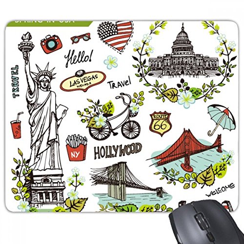 beatChong Frühling Liberty White House USA Graffiti Rectangle Griffige Gummi Mousepad Spiel Mauspad Geschenk von DIYthinker