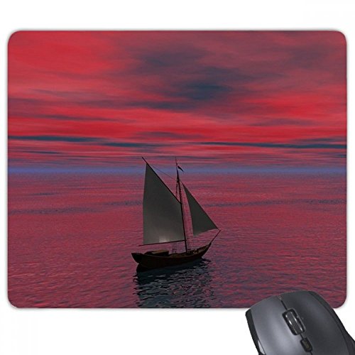 beatChong Ozean Red Sky Boat People Picture Rectangle Griffige Gummi Mousepad Spiel Mauspad Geschenk von DIYthinker