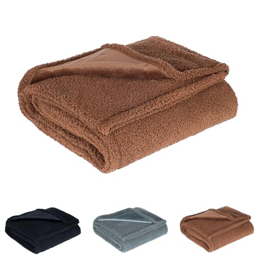 Loveblanket – Die wasserdichte Decke, Liebesdecke für Sofa, Bett, Couch, Sofa, wasserdichte Haustierdecke für Hund und Katze, 100 % auslaufsicher, wasserdicht, völlig pinksicher (S-71 x 100 cm, braun) von DJFOG