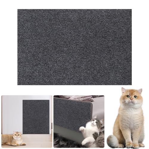 DKIIL NOIYB Katzenkratzbretter Katzenkratzmatten, rutschfest Sisal Katzenteppiche Zuschneidbare Größe Selbstklebende Kratzmöbelschutz Teppich für Wand Sofa Möbel Kratzschutz (Dunkel Grau, 40 * 100cm) von DKIIL NOIYB