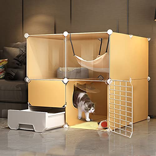 Großer Katzenkäfig – Katzenlaufstall aus abnehmbarem Metalldraht, DIY-Innenzwinger, Katzenkäfig mit Katzentoilette, abnehmbare Zwinger aus Metalldraht – großer Auslauf, ideal für 1–4 Katzen Wisdom Großer Katzenkäfig – Katzenlaufstall aus abnehmbarem Metalldraht, DIY-Innenzwinger, Katzenkäfig mit Katzentoilette, abnehmbare Zwinger aus Metalldraht – großer Auslauf, ideal für 1–4 Katzen Wisdom von DJAUYB