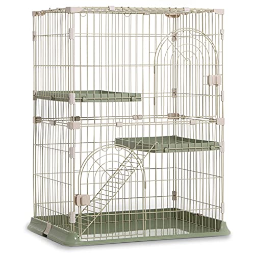 Katzenkäfig, großer Katzenkäfig, Katzenlaufstall für den Innenbereich, Zwinger aus Metalldraht, Kleintierkäfig für Kätzchen, Meerschweinchen, ideal für 1–4 Katzen Wisdom von DKSNAJ