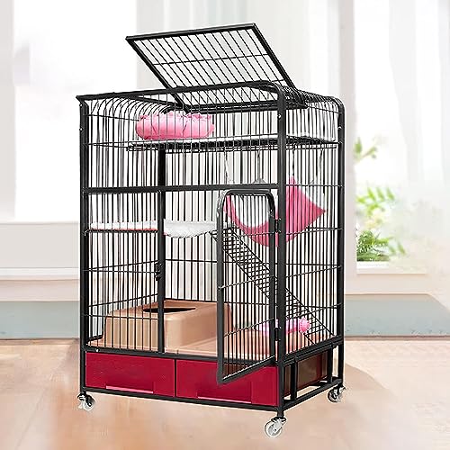 Laufställe für Kleintiere, Katzenkäfig – Robuste Hundebox, Stabiler Hundekäfig aus Metall, Hundehütten, Katzenhaus, Katzenwohnung, zusammenklappbarer Metallkäfig (Größe: Paket A-6 Stück, Farbe: von DKSNAJ