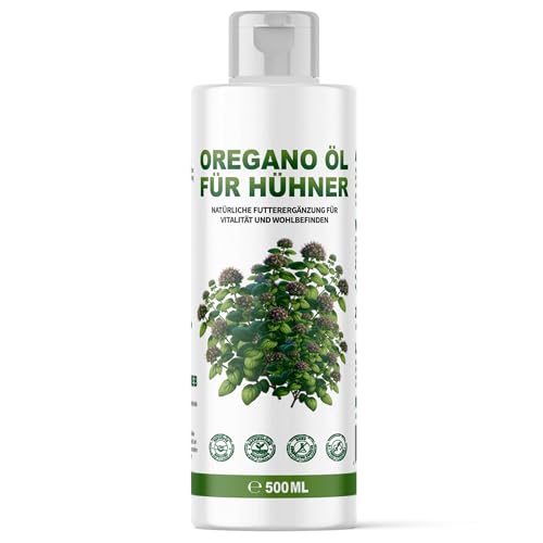 DKT-Natura | 500ml Oregano ÖL mit 80% Carvacrol | Hochdosiert | Für Hühner | Vogelgrippe Vorsorge | die Verdauung & Darmflora | Hilfe bei Parasitenbefall | Ergänzungsfutter Hühner, Tauben, Wachteln von DKT-NATURA