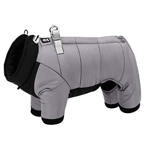 1 x wasserdichter Wintermantel für Hunde, dick, warm, Grau, XXL von DLKSH