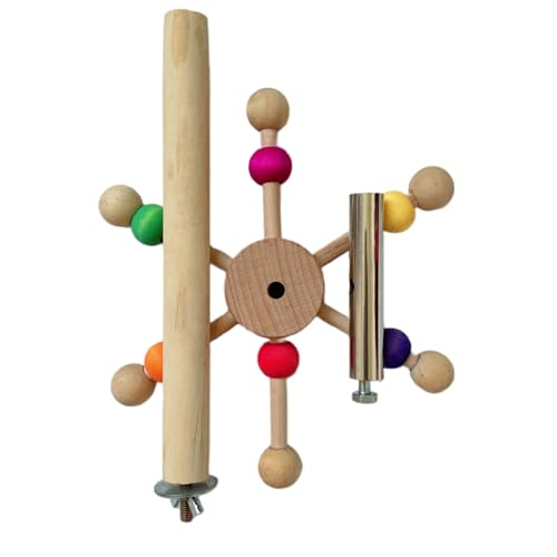 Papageienständer, Radstange für Sittiche, Vogel stehend, Klettern, rotierende Windmühle, Vogelkäfig, Unterhaltungsspielzeug Papageienständer, Radstange für Sittiche, Vogel stehend, Klettern, rotierende Windmühle, Vogelkäfig, Unterhaltungsspielzeug von DLUKENY