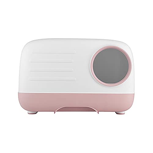 Katzentoiletten, Katzentoilette, geschlossene Deodorant-Katzentoilette, leicht zu reinigen, Schubladentyp, Katzentoilette for Katzen (Color : Pink, Size : 42.85x58x48.6cm) von DLUXCA