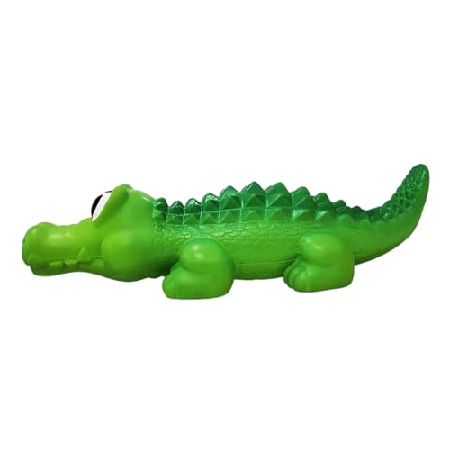 DMAIS Hundequietscher, Latex-Alligator-Hundespielzeug mit Geräusch, bissfester Super-Hundekauer, unzerstörbares Quietschgeräusch aus Naturkautschuk, Wohlbefinden beim Zahnen von Haustieren von DMAIS