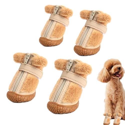 DMAIS Hundestiefel, Hundeschuhe für kleine Hunde,Rutschfester Pfotenschutz für den Winter - Atmungsaktive Hundelaufschuhe, Welpenschuhe, Katzenhundeschuhe, Hundestiefel für drinnen und draußen von DMAIS