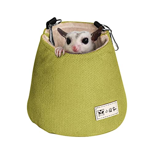 DMAIS Sugar Glider Pouch, 5.915.91 cm Sugar Glider Schlafsack, warm, weich und bequem, Haustierschlafsack, abnehmbare Nestmatte für Hamster, Eichhörnchenbett für Käfigzubehör, Schaukel von DMAIS