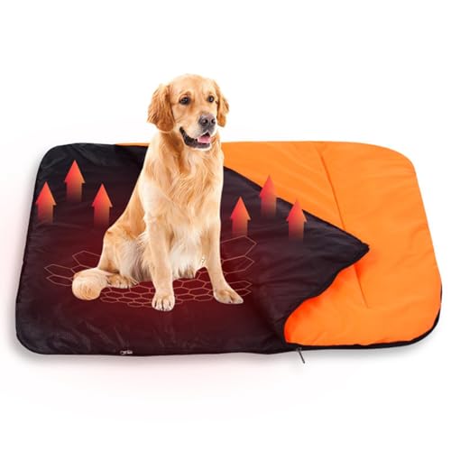 DMAIS Warme, verstaubare Hundebettmatte - Hundeschlafsackbett - Tragbarer, Warmer Schlafsack für Hunde und Katzen, für Reisen im Freien, Camping, Rucksackreisen, Picknick, Wandern von DMAIS