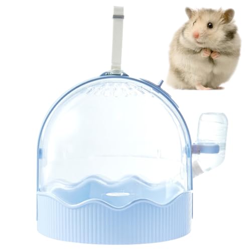 Hamster-Außenkäfig, 20 cm, atmungsaktiv, tragbare Kleintier-Tragetasche mit Wasserflasche, verstellbar, transparent, Haustier-Tragetasche für Eichhörnchen, Hamster, Outdoor, Guniea Carier von DMAIS