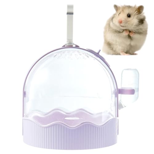 Hamster-Außenkäfig, 20 cm, atmungsaktiv, tragbare Kleintier-Tragetasche mit Wasserflasche, verstellbar, transparent, Haustier-Tragetasche für Eichhörnchen, Hamster, Outdoor, Guniea Carier von DMAIS