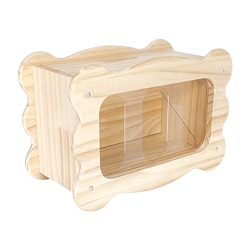 Heuraufe für Kaninchen,Heuraupe für Kaninchen - Kleintiere Heukrippe,Grashalter aus Holz für Hasen, Chinchillas, Meerschweinchen, Käfigzubehör für Kleintiere, Heukiste von DMAIS