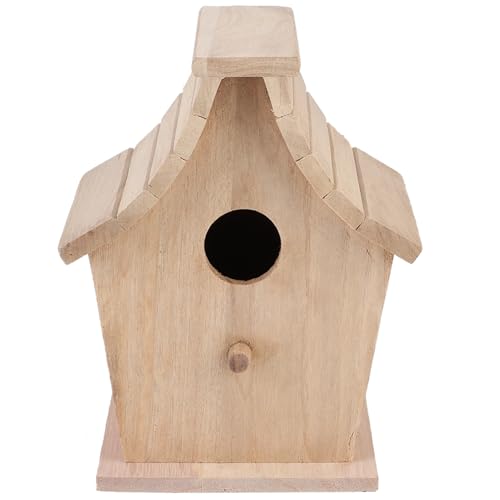 DMLENGOIN Holz-Vogelhaus, Zuchtbox, hängendes Vogelhaus, Heimtierbedarf, Papageien, Wellensittiche, kleine Vögel, ausgestattet mit Ständer, Metall-Seitenöffnung, hochwertiges Holzmaterial von DMLENGOIN