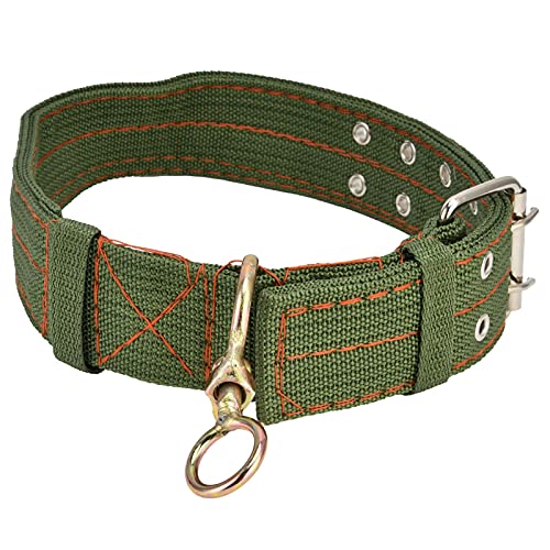 Halsband für Schäferhunde, verstellbare Länge, Halsband aus Segeltuch, Veterinärausrüstung für Nutztiere, Zugband (Große Größe) von DMLENGOIN