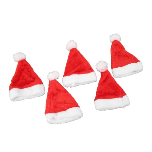 Weihnachtstierhut Red Plush Elastic Band Santa Hat Holiday Party Kostüme für Hundekatze von DMLENGOIN