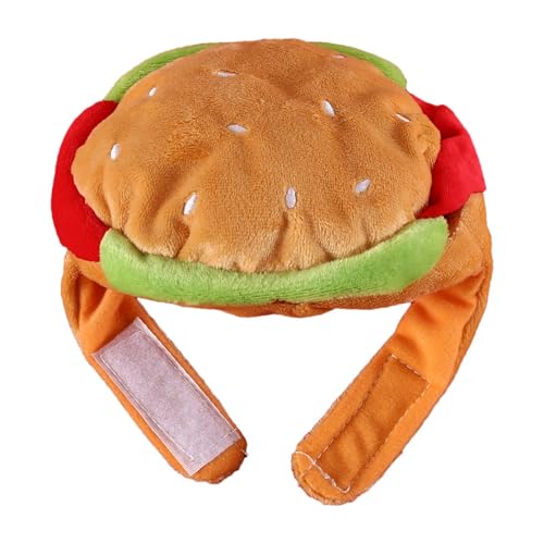 Pet Funny Hat, Christmas Dog Hat, Halloween Dog Funny Cosplay Kostüm Hamburger Hats, Burger-Shaped Puppy Kostüm Accessory Headwear For Cats, Dogs, Puppy, Kitten von DNCG