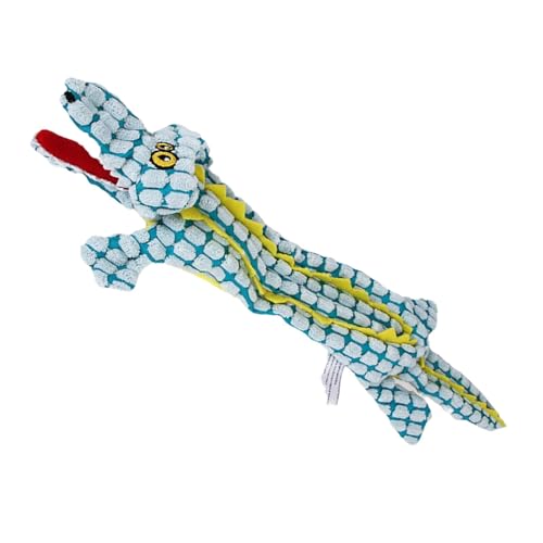 DNCG Quietschspielzeug für Haustiere, Quietschspielzeug für Hunde,Unzerstörbarer robuster Krokod -Quietschplüsch - Unzerstörbar und robust, süßes Stofftier für aggressive Kauer, Katzen, Hunde, Welpen von DNCG