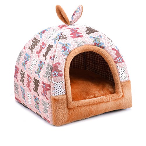 DOG BED Hundebett Cat House Portable Hund Zelt Abnehmbare und waschbare Pet Pad Pet Supplies (Farbe : A, größe : 47 * 47 * 52cm) von DOG BED