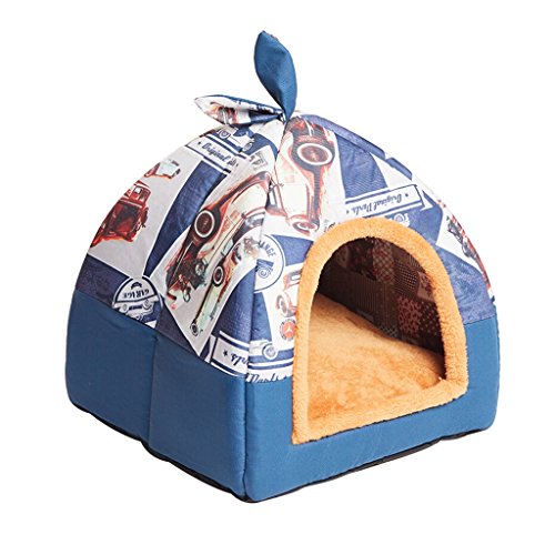 DOG BED Hundebett Cat House Portable Hund Zelt Abnehmbare und waschbare Pet Pad Pet Supplies (Farbe : B, größe : 42 * 42 * 53cm) von DOG BED